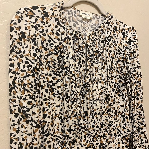 Zadig & Voltaire Paris Remus Leopard Print Midi Dress Women's Size Small NWOT - Picture 9 of 16